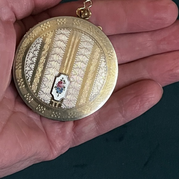 Vintage makeup & mirror compact. Art Deco design. - Picture 1 of 10